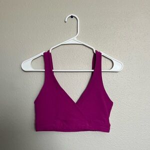 Beyond Yoga space dye magenta Heather bra